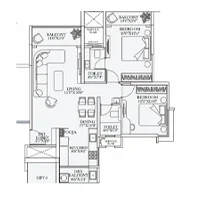 Tulip Infinity Evana Punawale 2 BHK Floor Plan Image